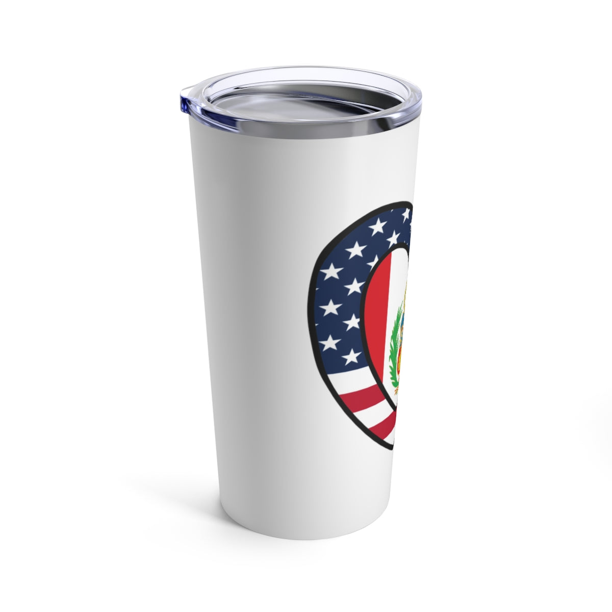 American Peruvian Flag Inner Heart USA Peru Tumbler 20oz