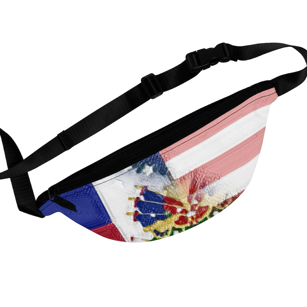 Haitian-American Flag Belt Bag | Haiti USA Fanny Pack