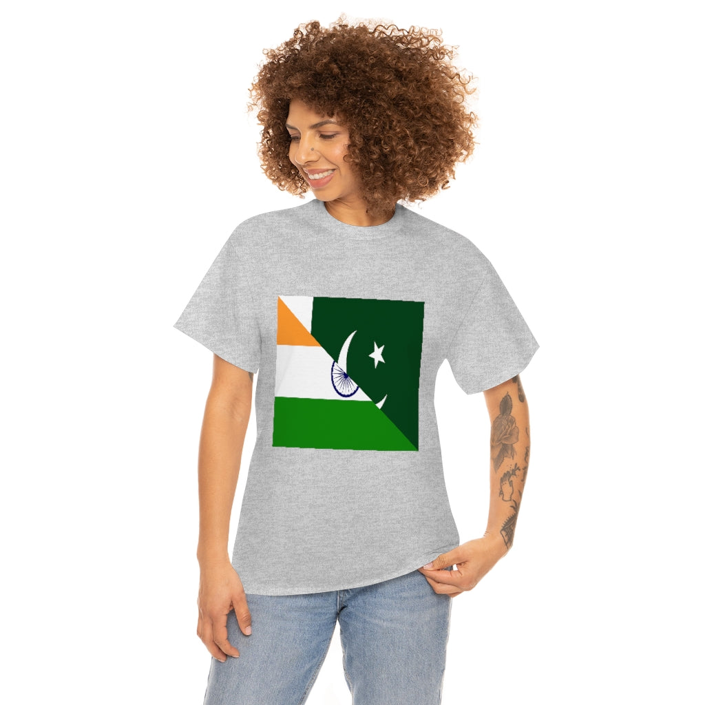 Indian Pakistani Flag Tee Shirt | Pakistan India Tshirt