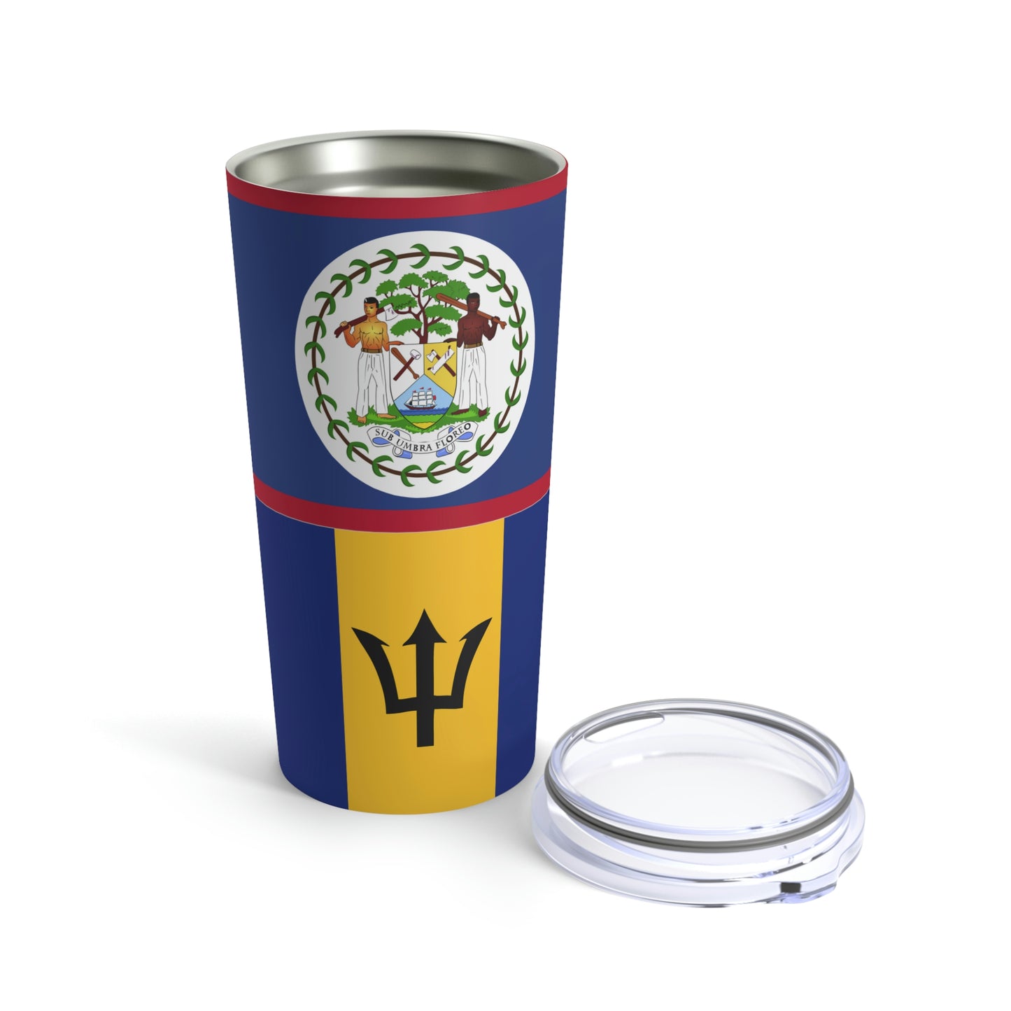 Belizean Bajan Flag Barbados Belize Tumbler 20oz