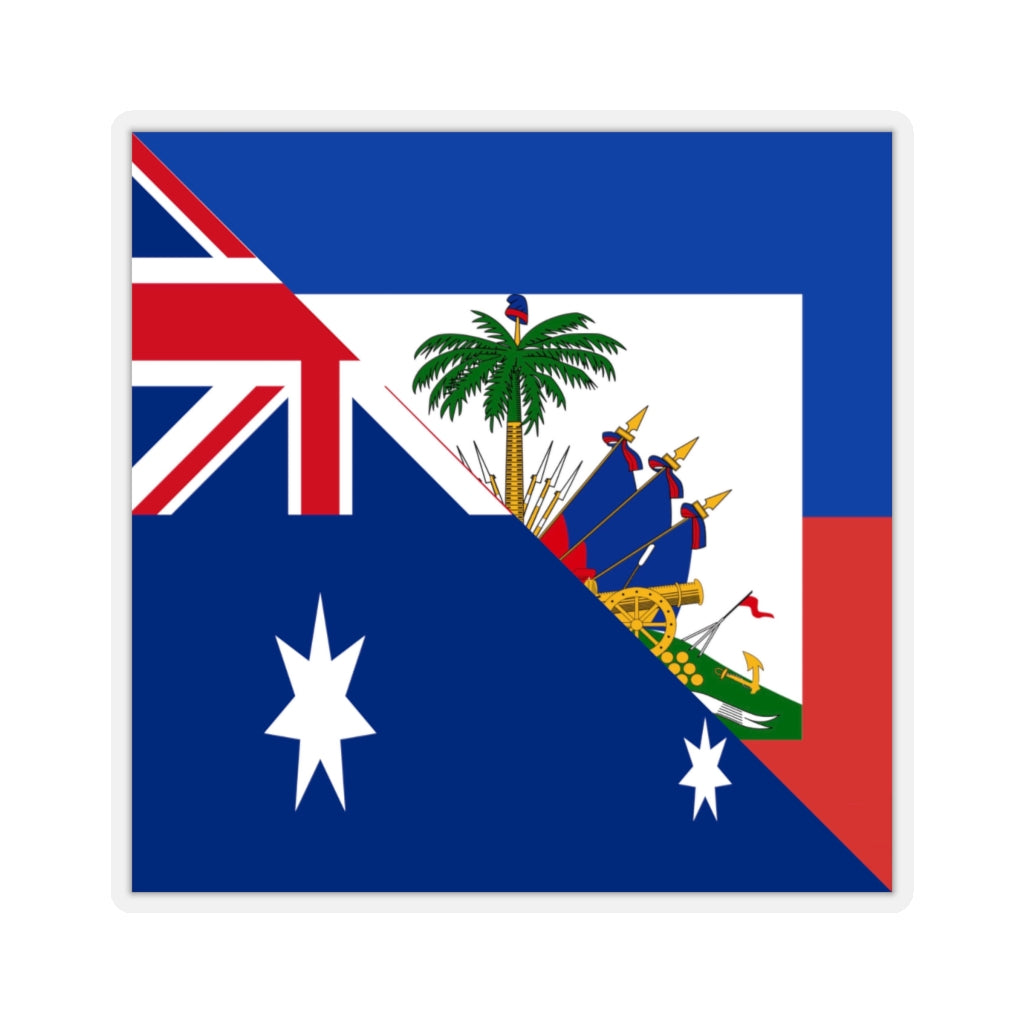 Haiti Australia Flag Sticker | Australian Haitian Stickers