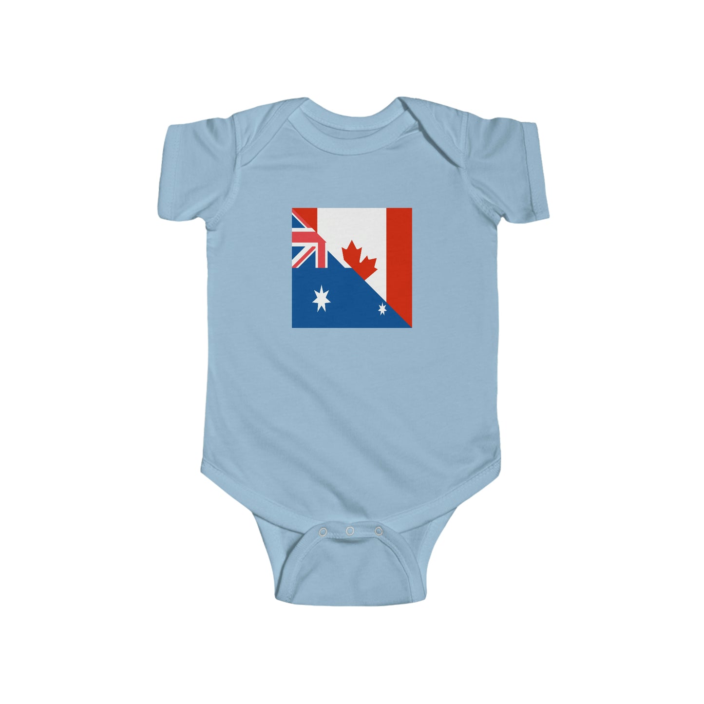 Australian Canadian Flag Half Australia Canada Baby Bodysuit | Newborn Boy Girl