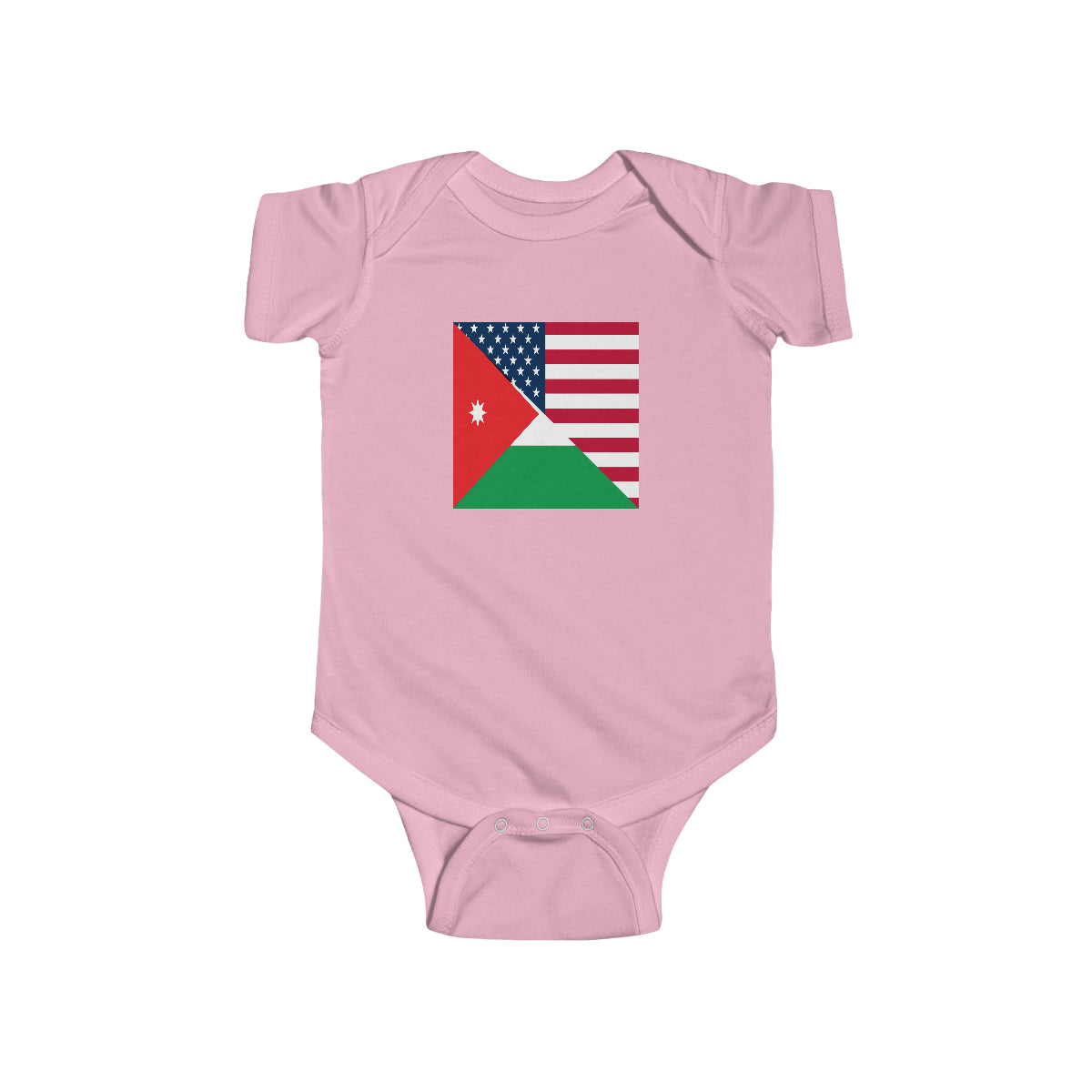 Jordan American Flag Half Jordanian USA Baby Bodysuit | Newborn Boy Girl