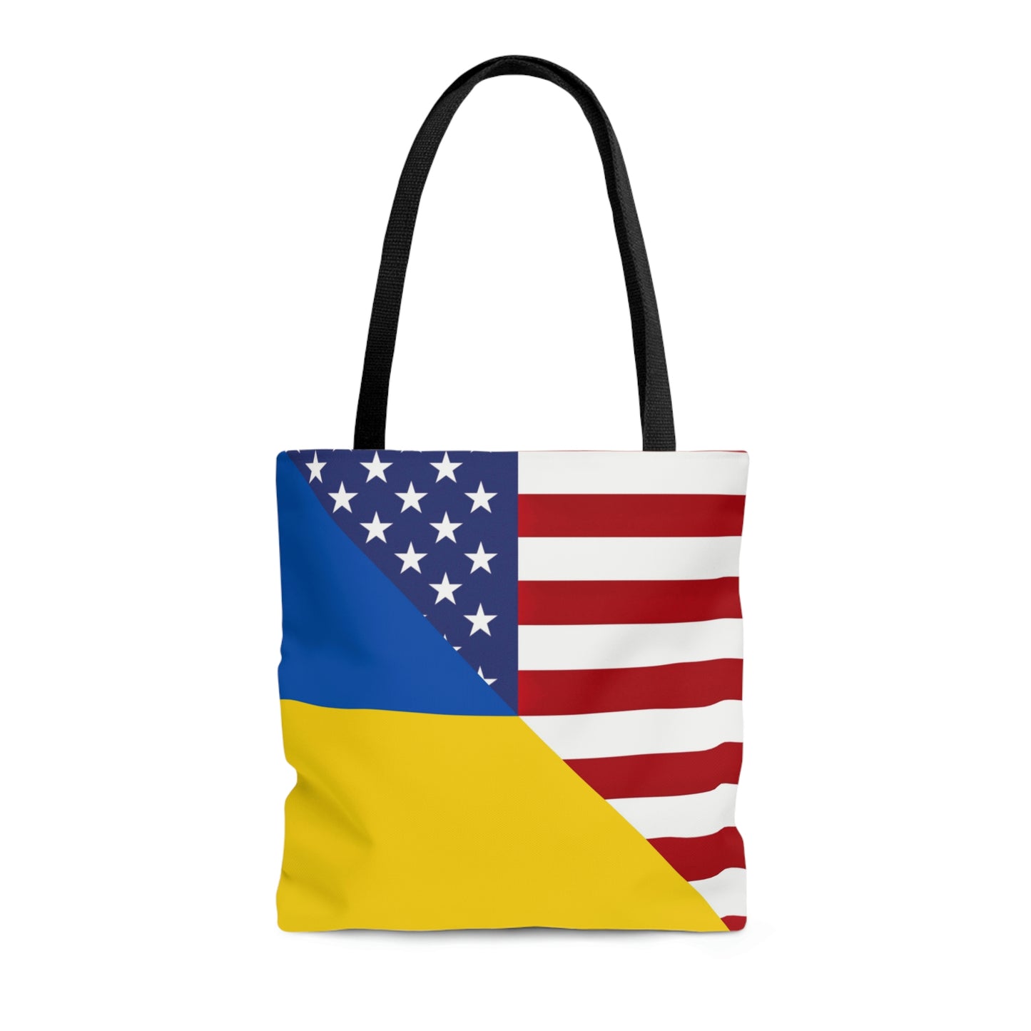 Ukrainian American Flag | Half Ukraine USA Tote Bag | Shoulder Bag