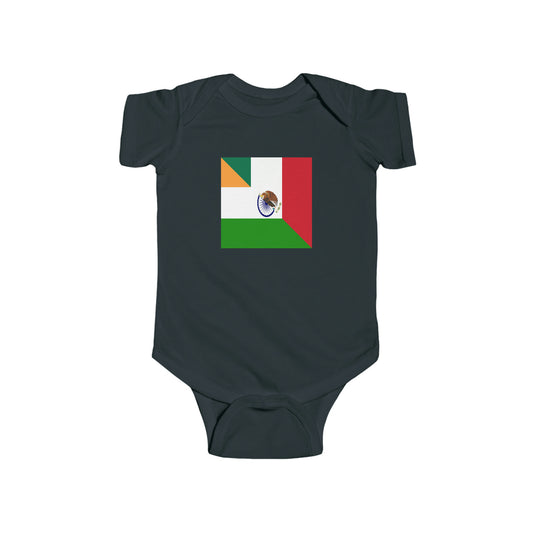 Indian Mexican Flag Half India Mexico Baby Bodysuit | Newborn Boy Girl