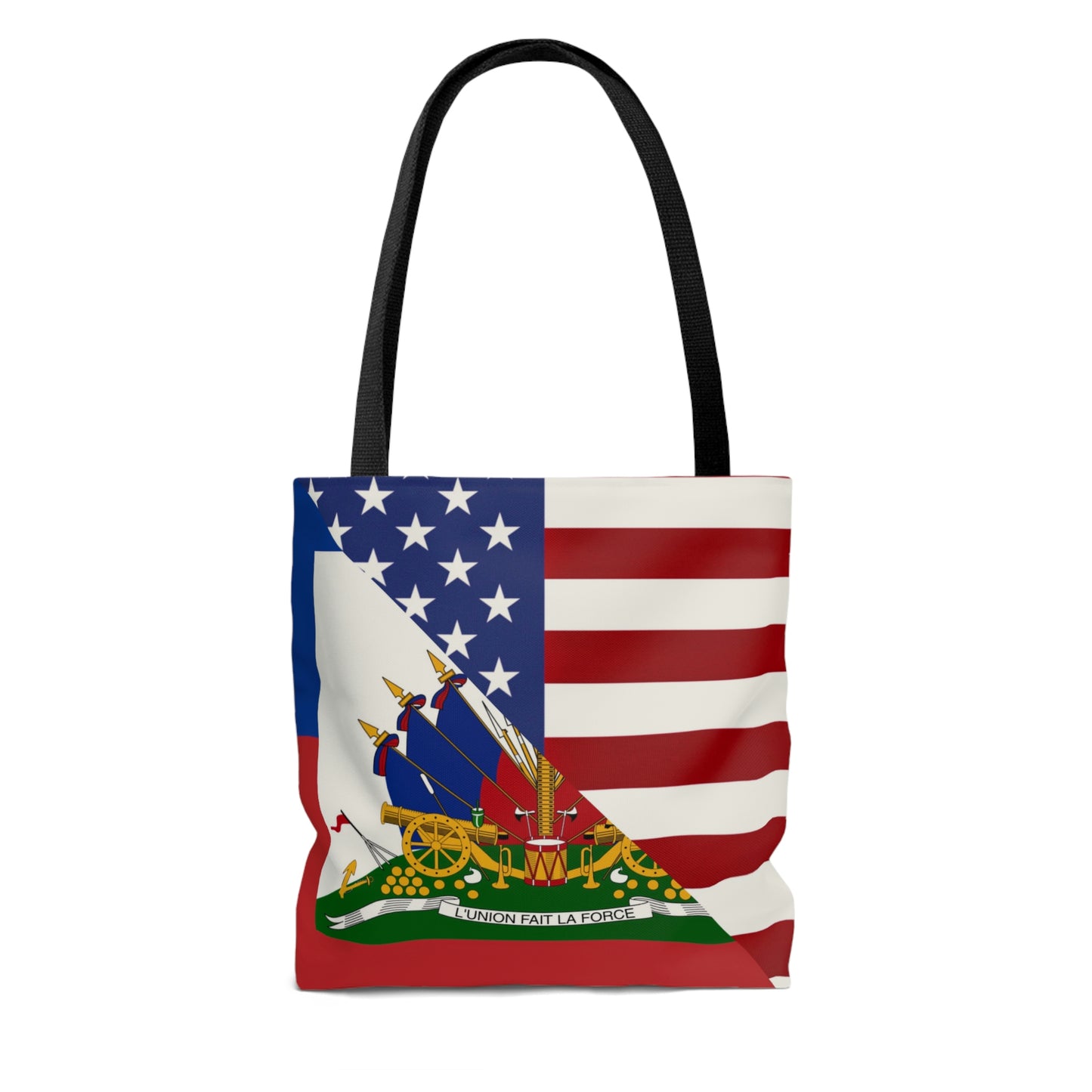 Haiti America Flag | Half Haitian American Flag Ayiti Tote Bag | Shoulder Bag