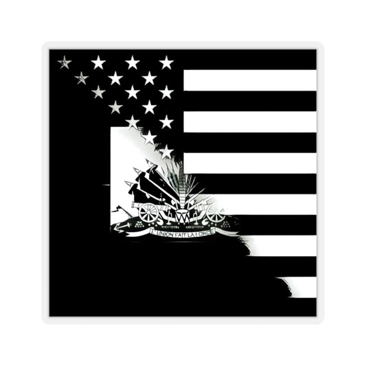 B&W Haitian-American Sticker