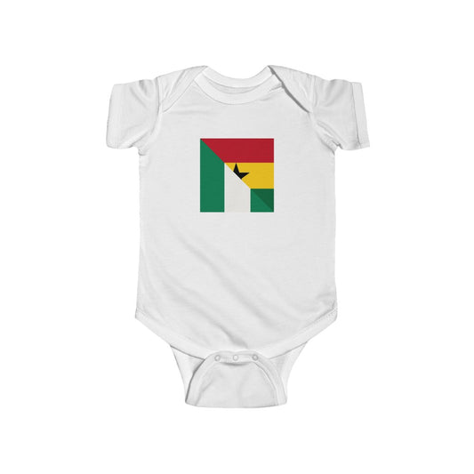 Ghana Nigeria Flag Baby Bodysuit | Nigerian Ghanaian African Clothes