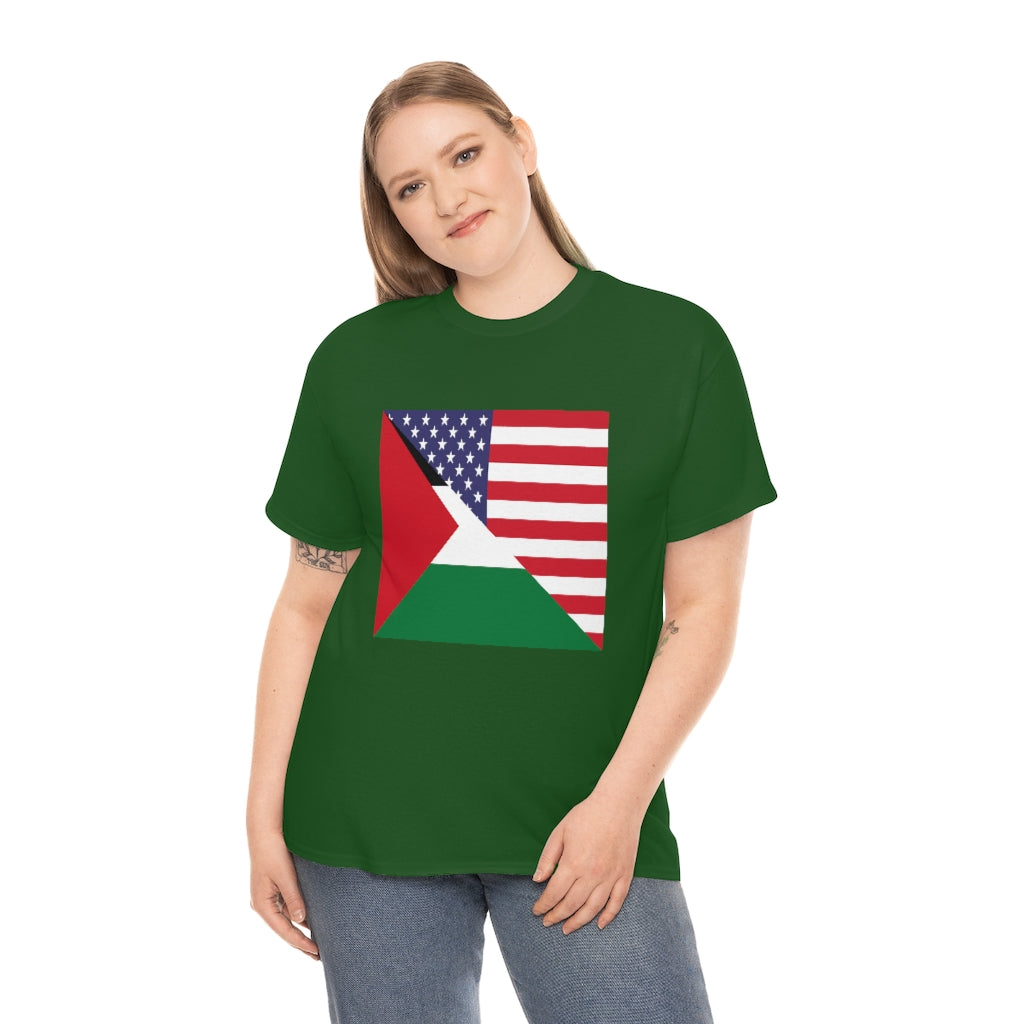 Palestinian American Flag T-Shirt | Unisex Palestine Men Women Tee