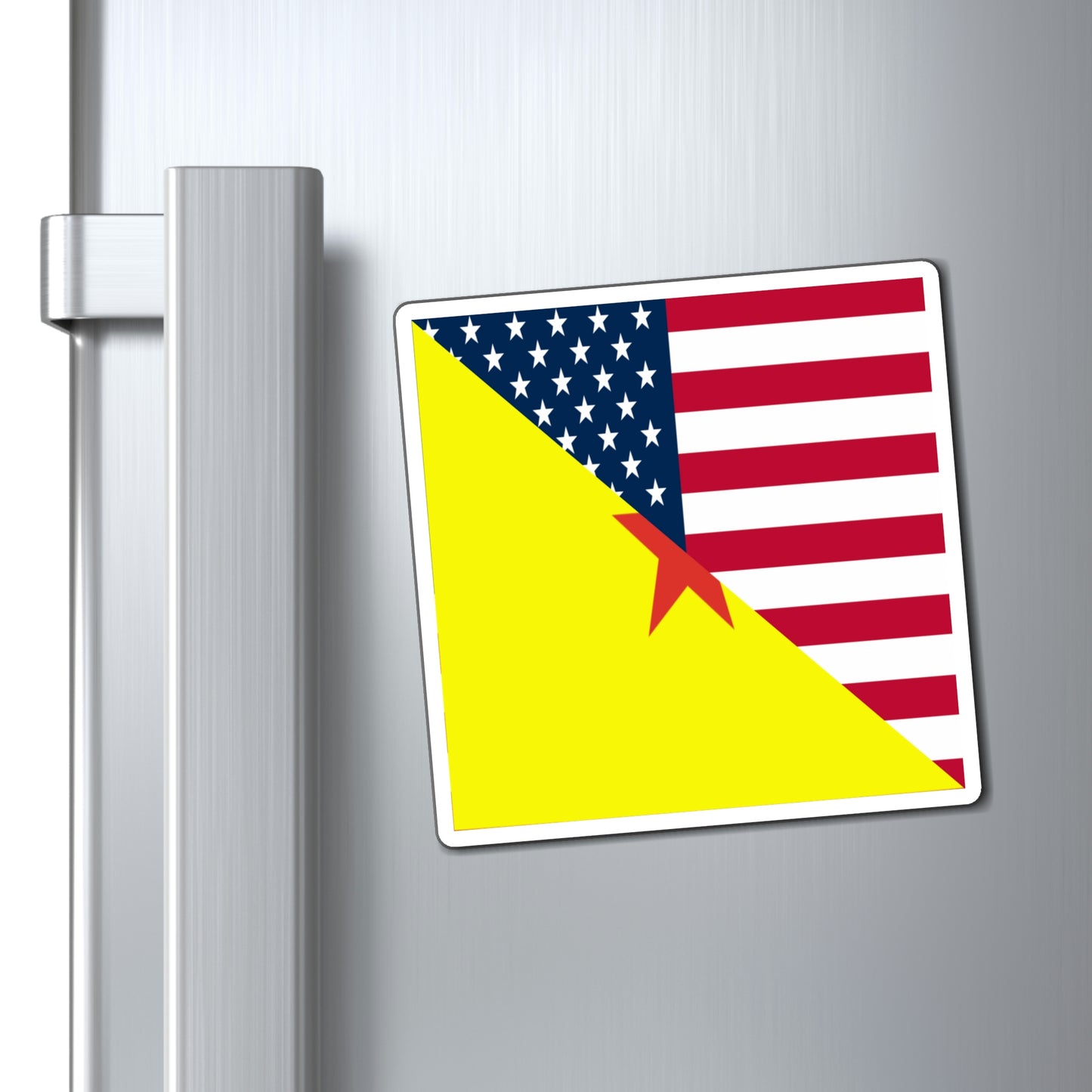 French Guiana American Flag Half Guianese USA Magnet