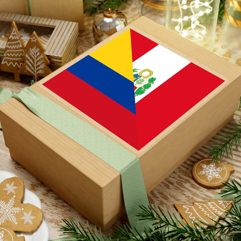 Colombia Peru Flag Sticker | Colombian Peruvian Stickers