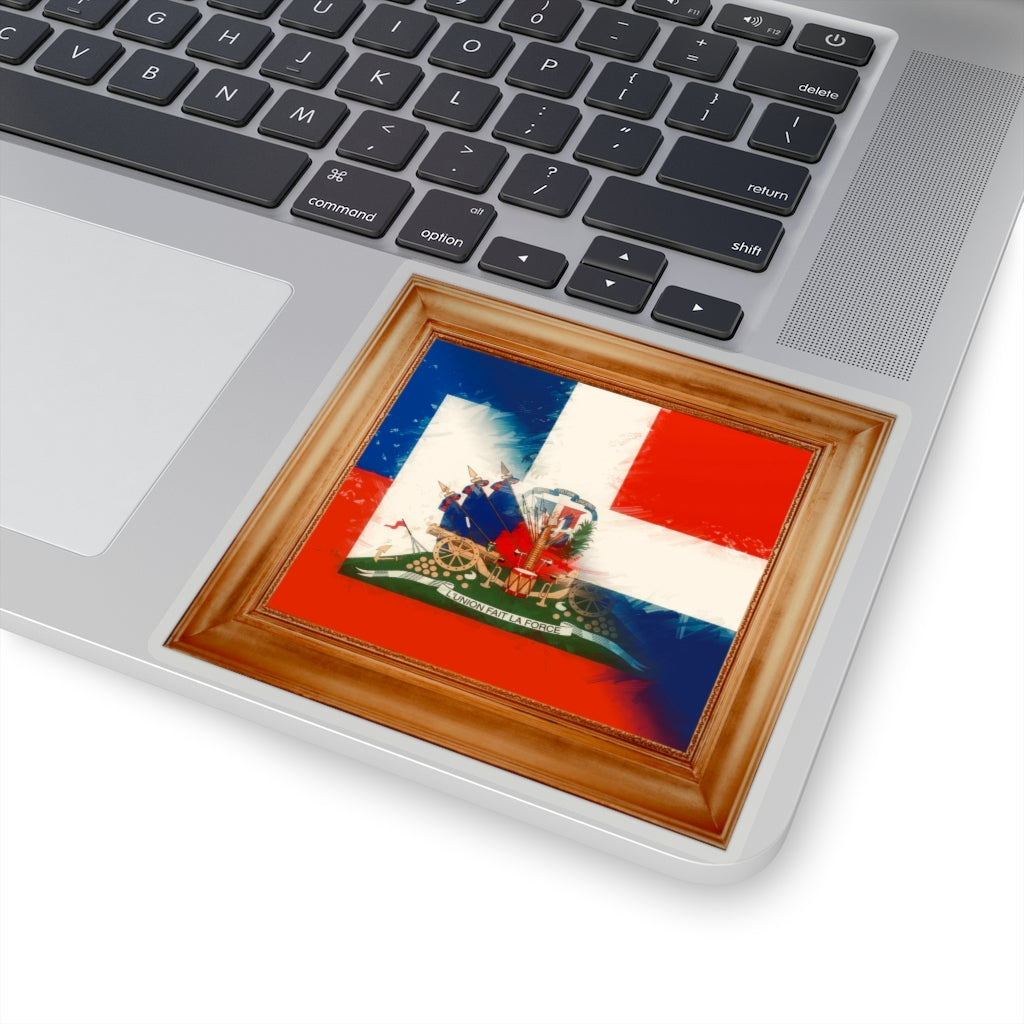 Hispaniola Haiti Dominican Republic Sticker | Haitian Dominican Painting Sticker