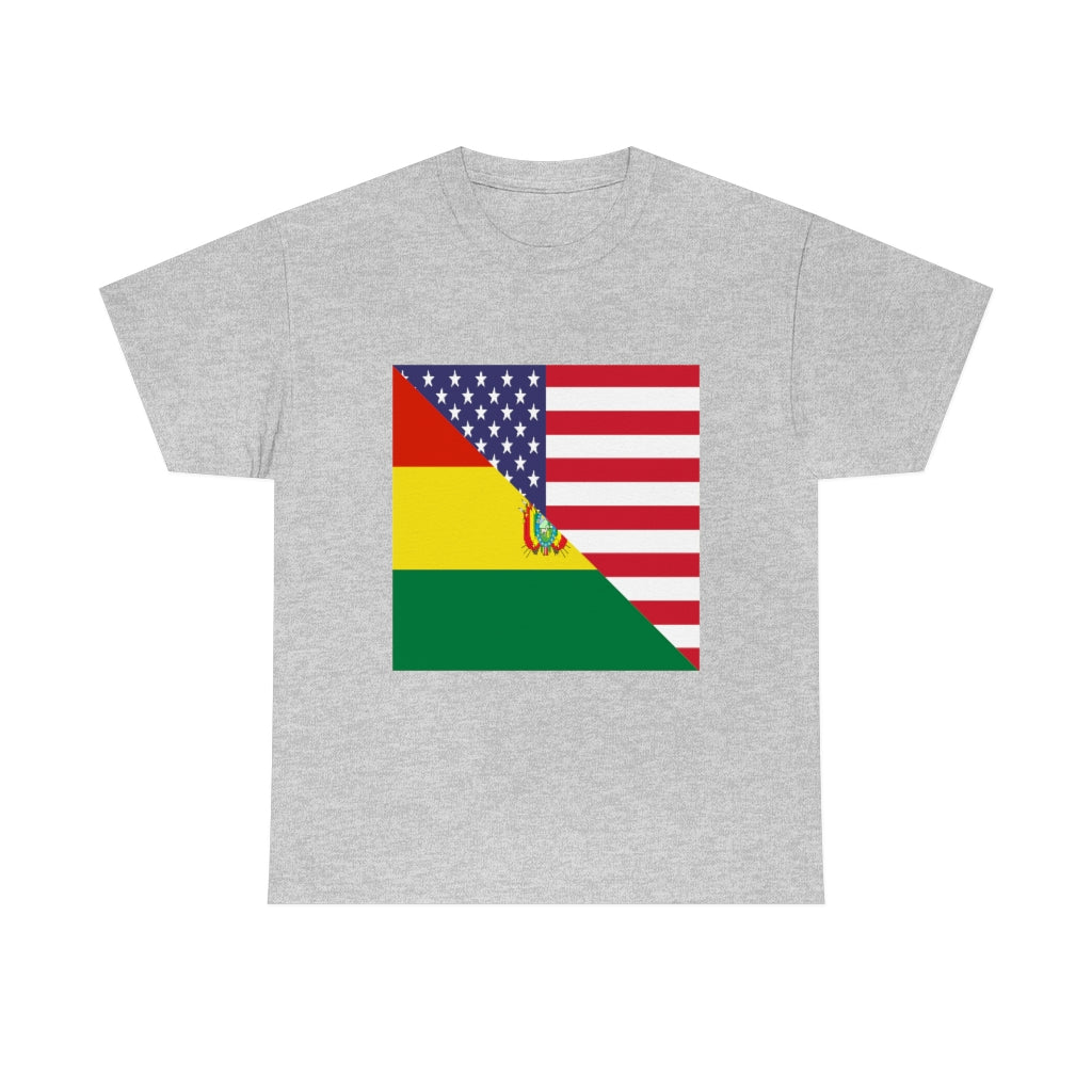 Bolivia American Flag Tee Shirt | Bolivian USA Tshirt