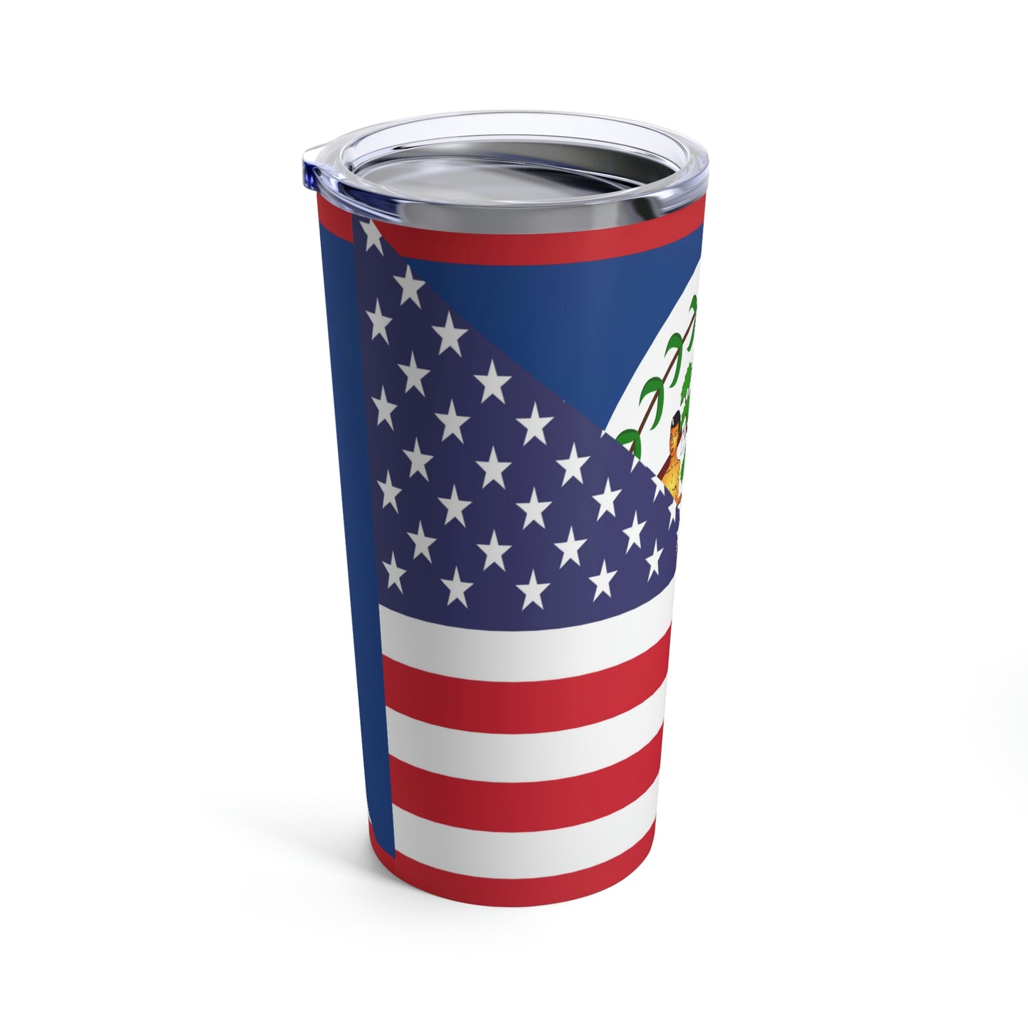 Belize American Flag Half Belizean USA Tumbler 20oz