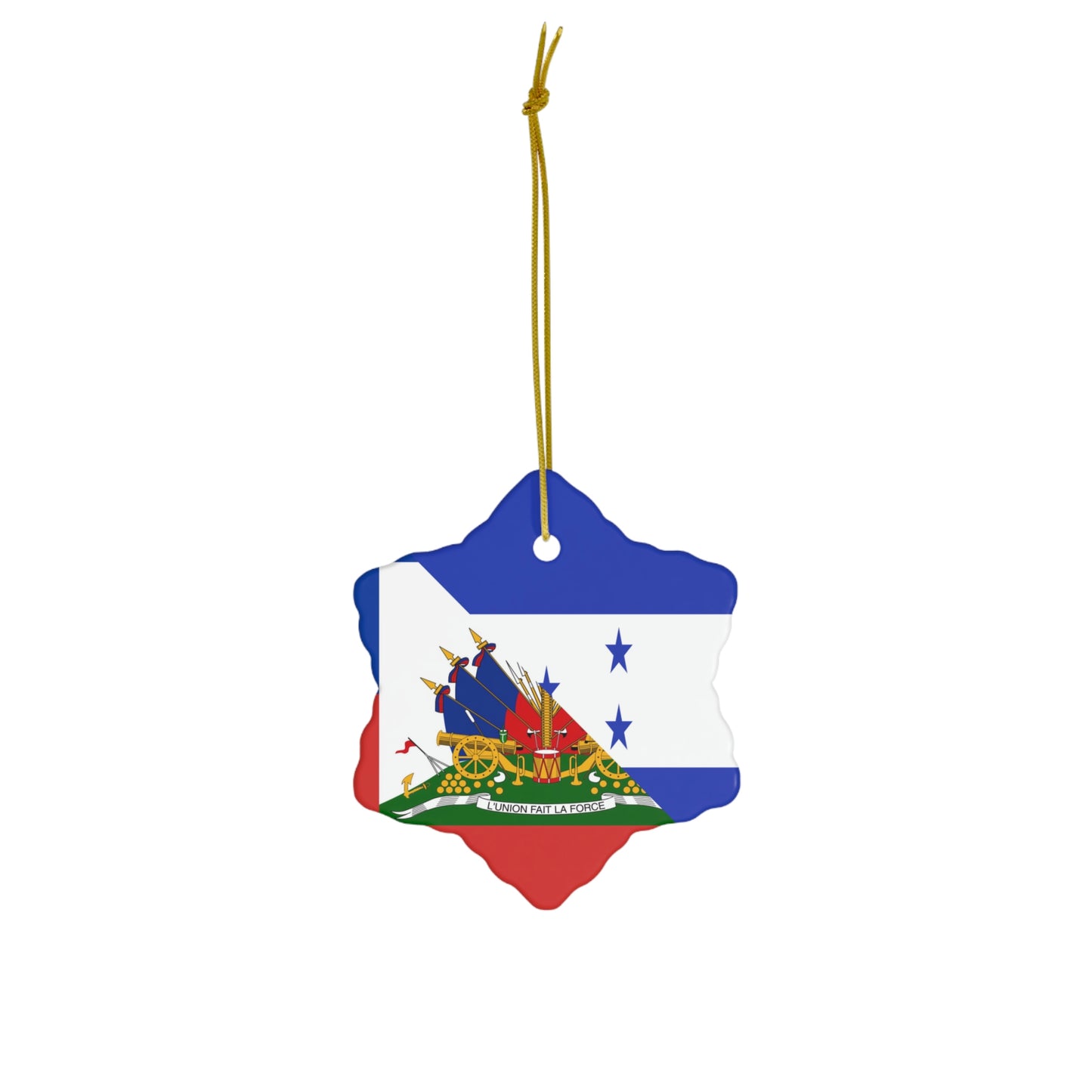 Haitian Honduran Flag Ceramic Ornaments | Haiti Honduras Christmas Tree