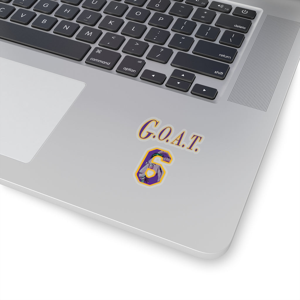 The G.O.A.T. 6 Sticker | Los Angeles Basketball Championship Accessory