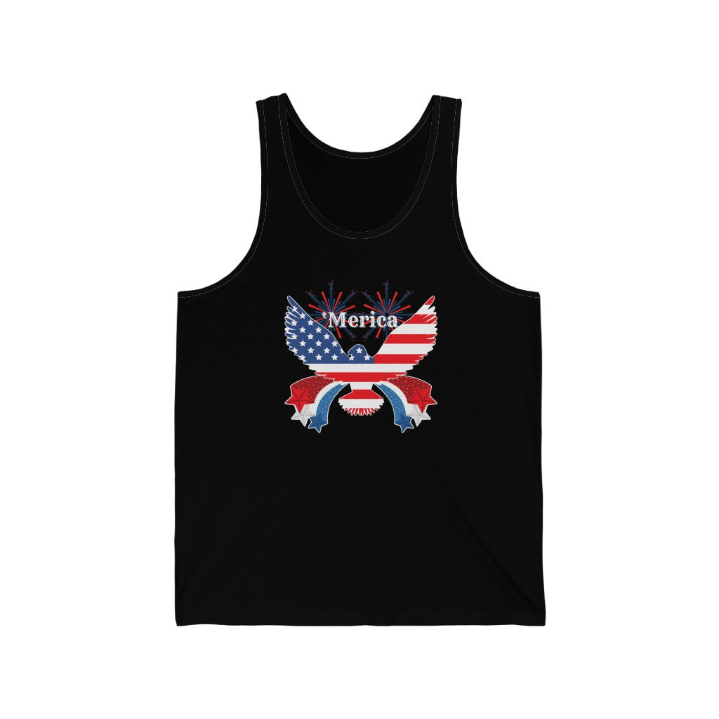 Merica Eagle USA Flag Tank Top