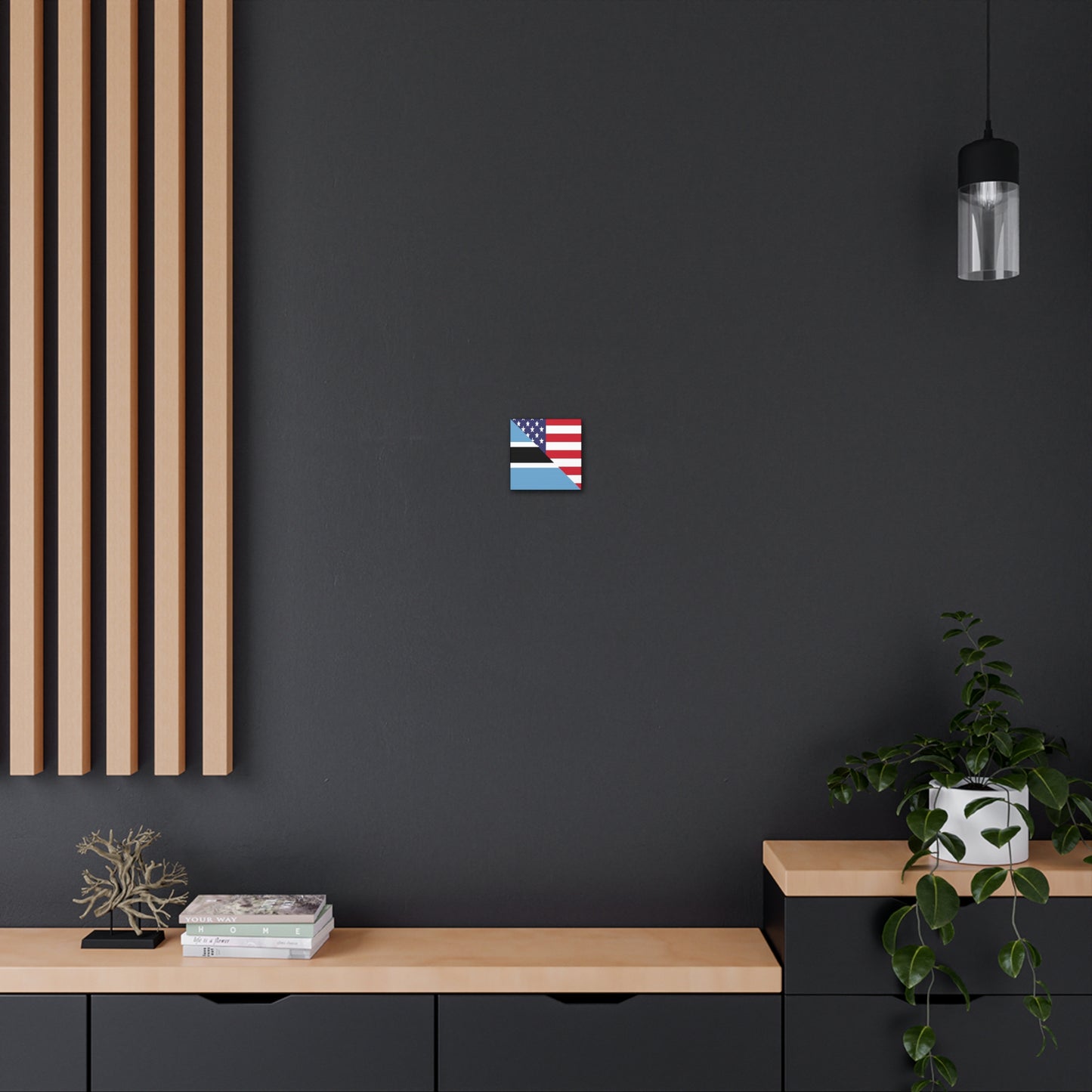 Botswana American Flag USA Canvas Gallery Wraps | Wall Art