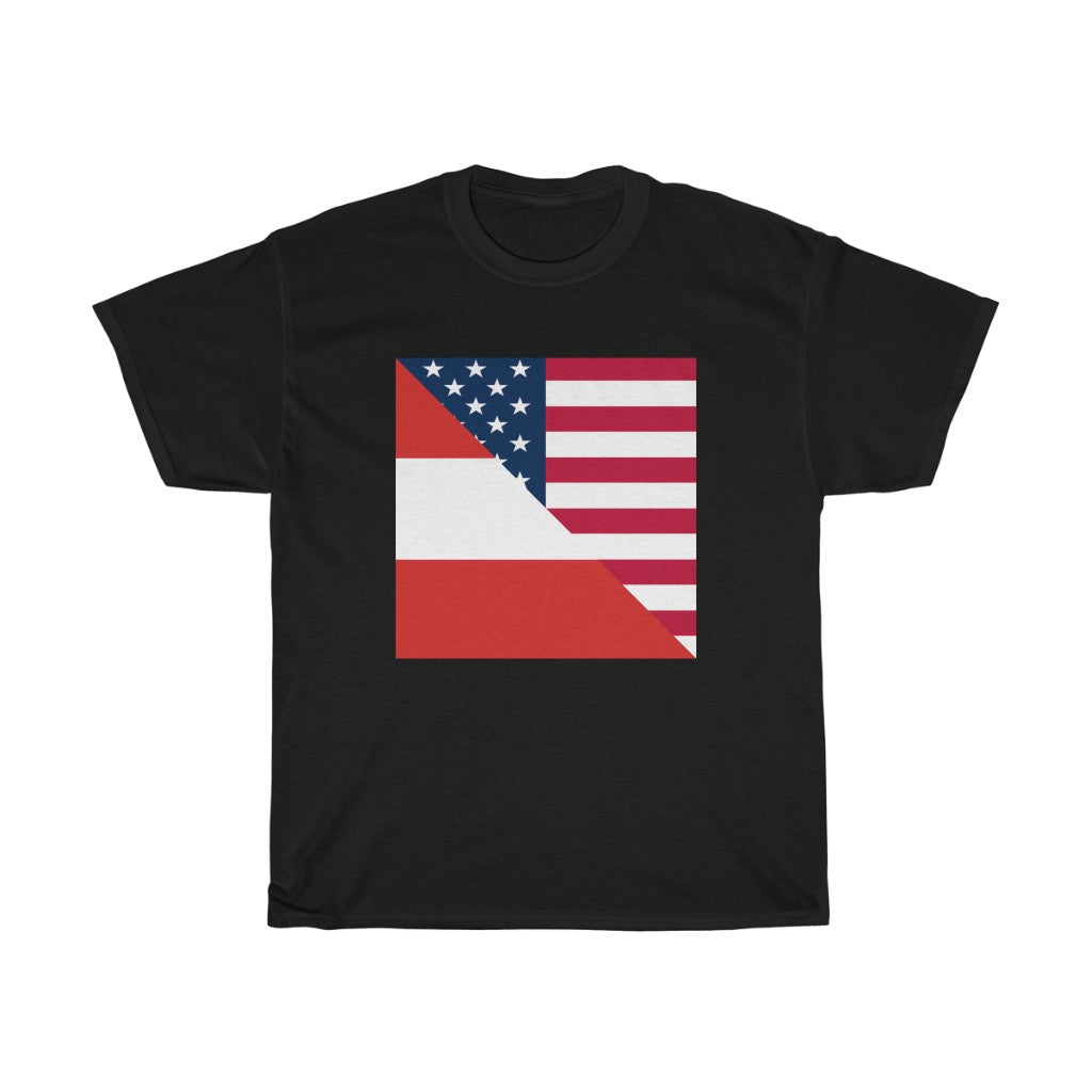 Austrian American Flag T-Shirt | Unisex Austria USA Tee