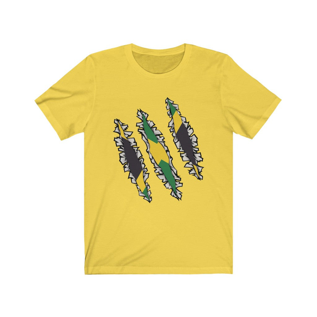 Slashed Jamaican Flag Shirt | Jamaica Tee Men Women Clothing