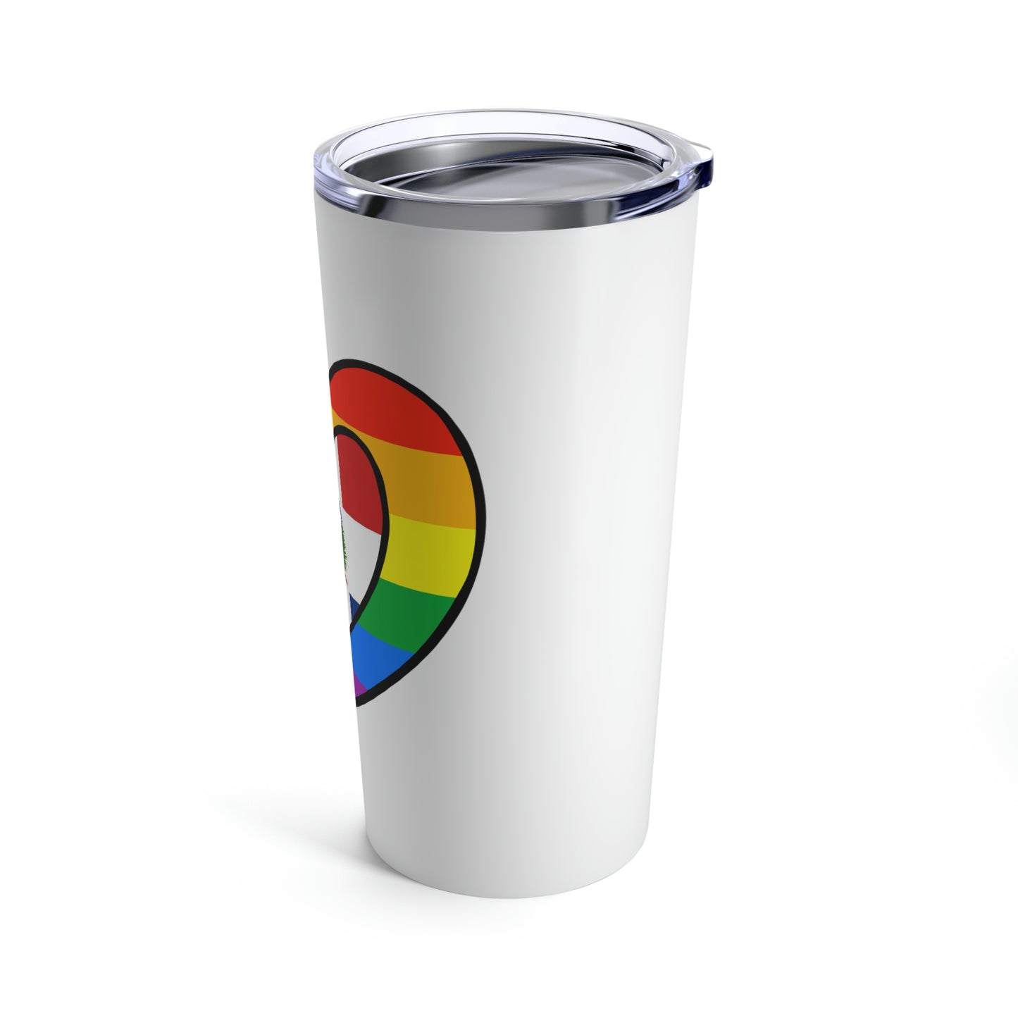 Dominican Rainbow Flag Heart Valentines Day Gift DR Pride Month Tumbler 20oz