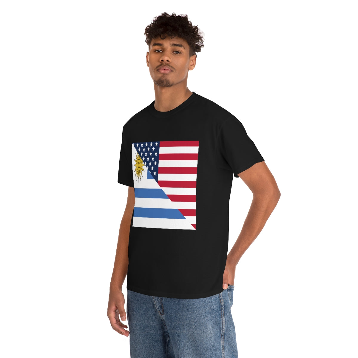 Uruguayan American Flag T-Shirt | Unisex Uruguay USA Tee Shirt