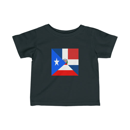 Infant Puerto Rican Dominican Republic Flag Half PR DR Toddler Tee Shirt