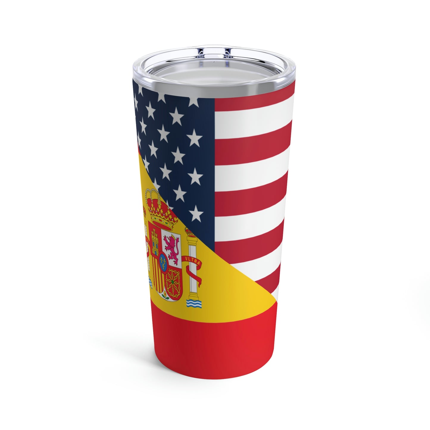 Spain American Flag Half Spanish USA Tumbler 20oz