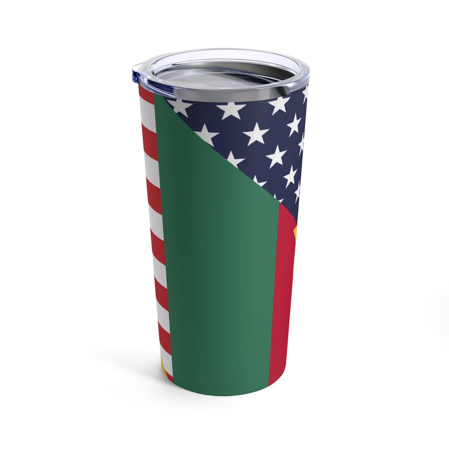 Cameroon American Flag Cameroonian USA Tumbler 20oz