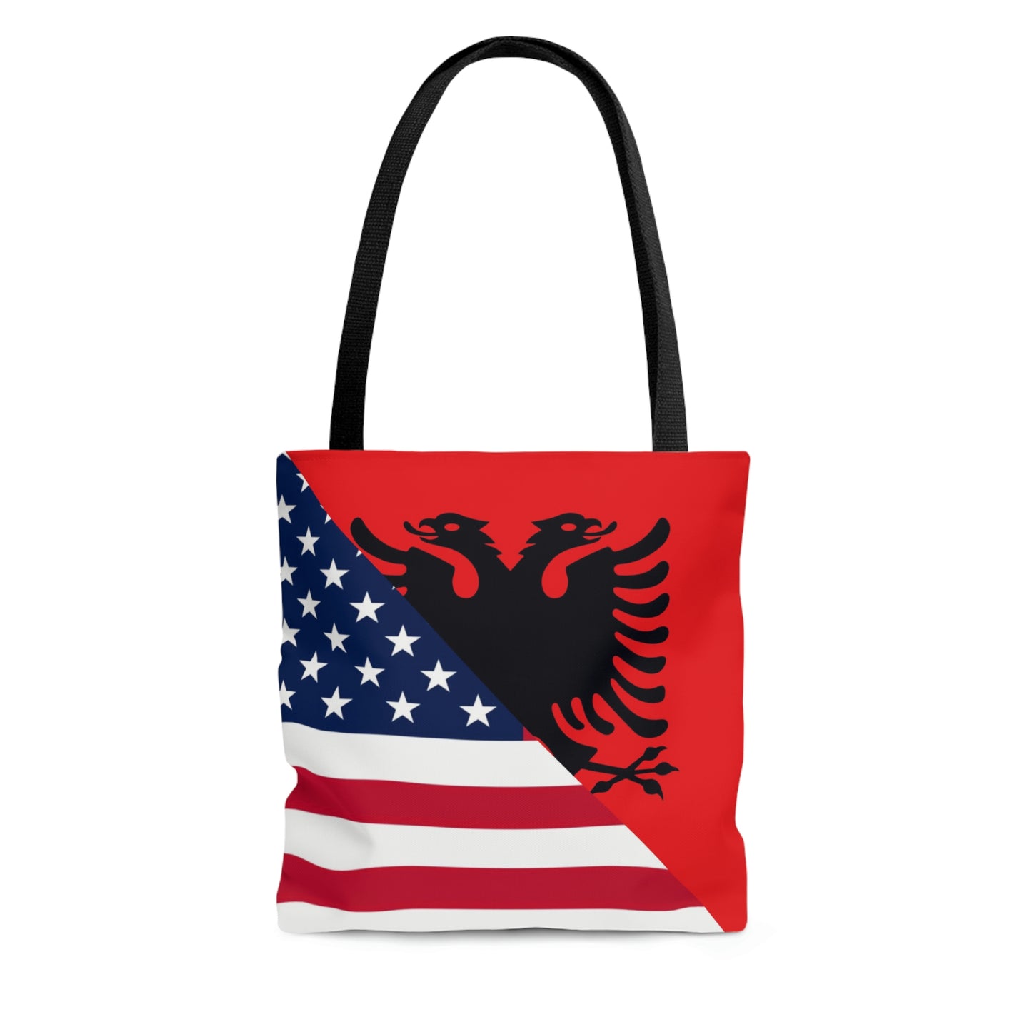 Albanian American Flag Albania USA Tote Bag | Shoulder Bag
