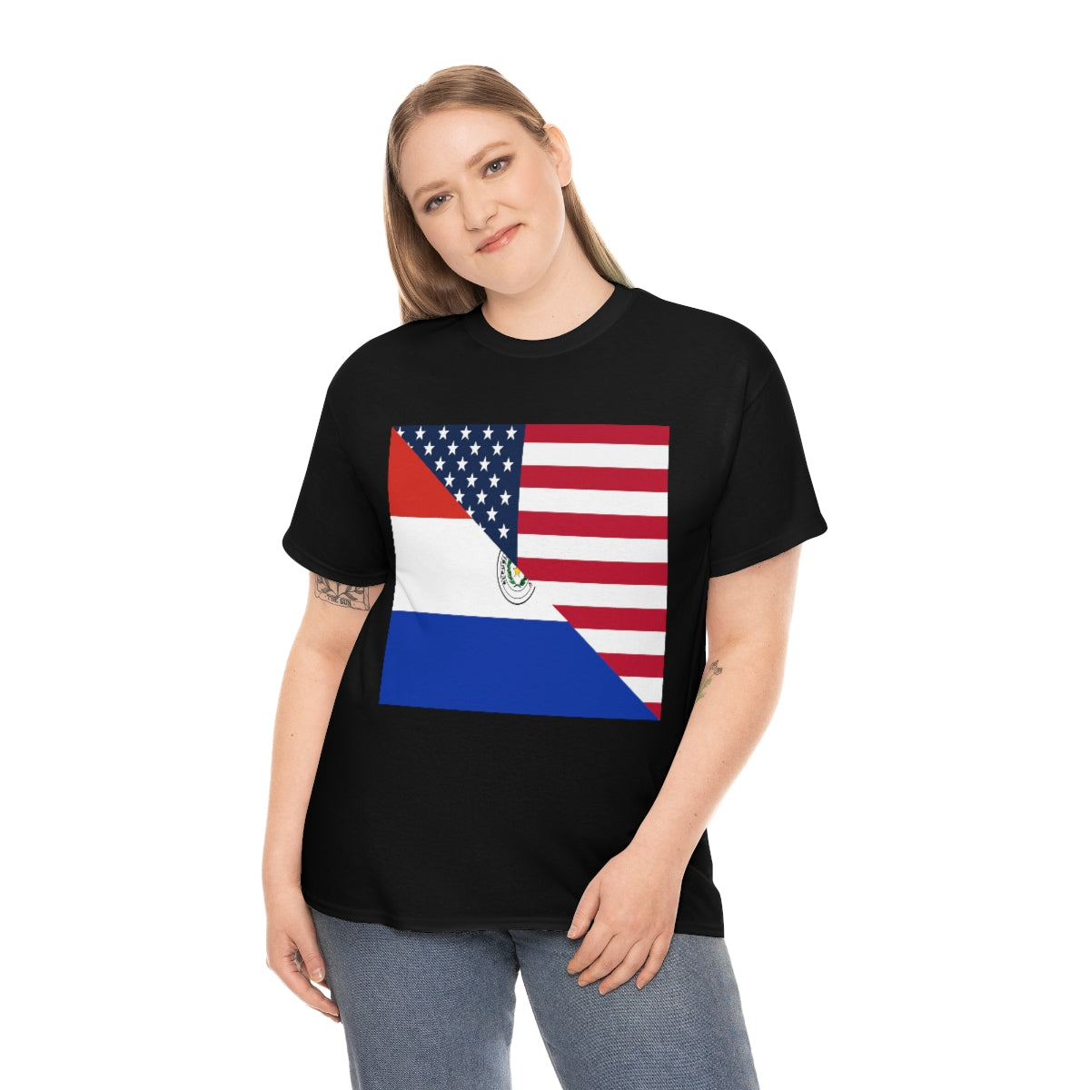 Paraguay American Flag Half Paraguyan USA T-Shirt | Unisex Tee Shirt