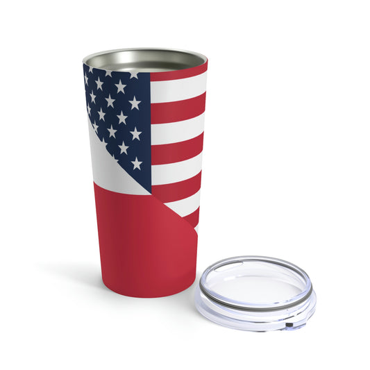 Polish American Flag Half Poland USA Tumbler 20oz