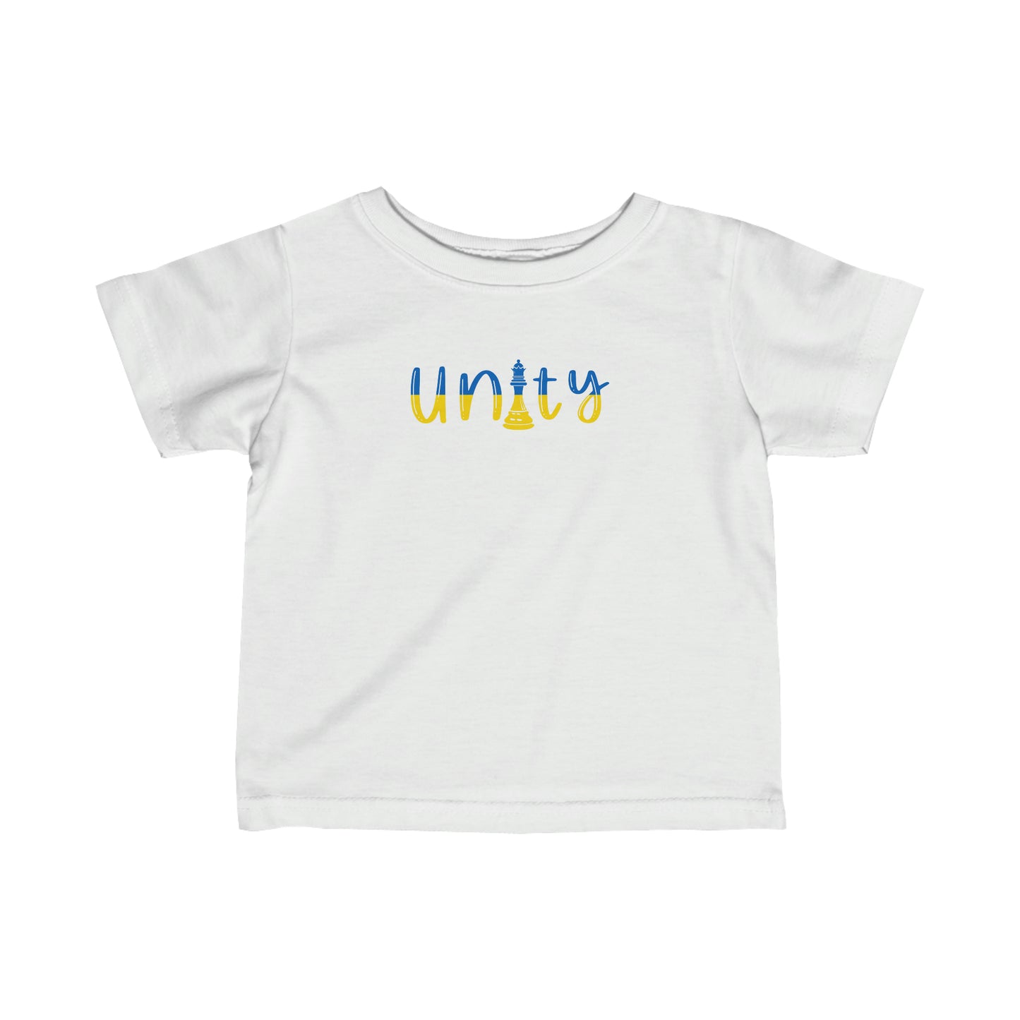 Infant Ukrainian Queen Unity Ukraine Flag Chess Piece Toddler Tee Shirt