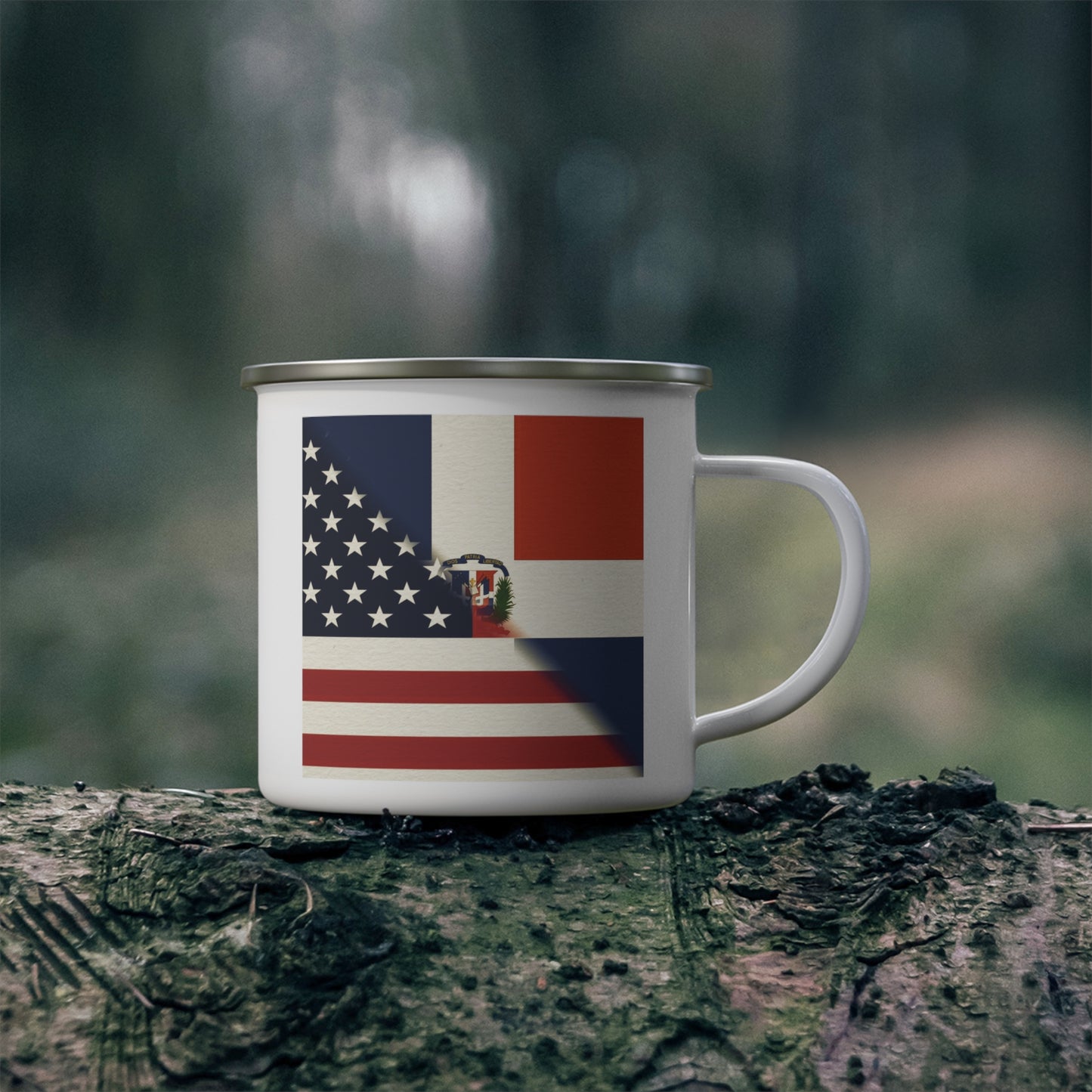 Dominican Republic America Flag | US D.R. 12oz Enamel Mug