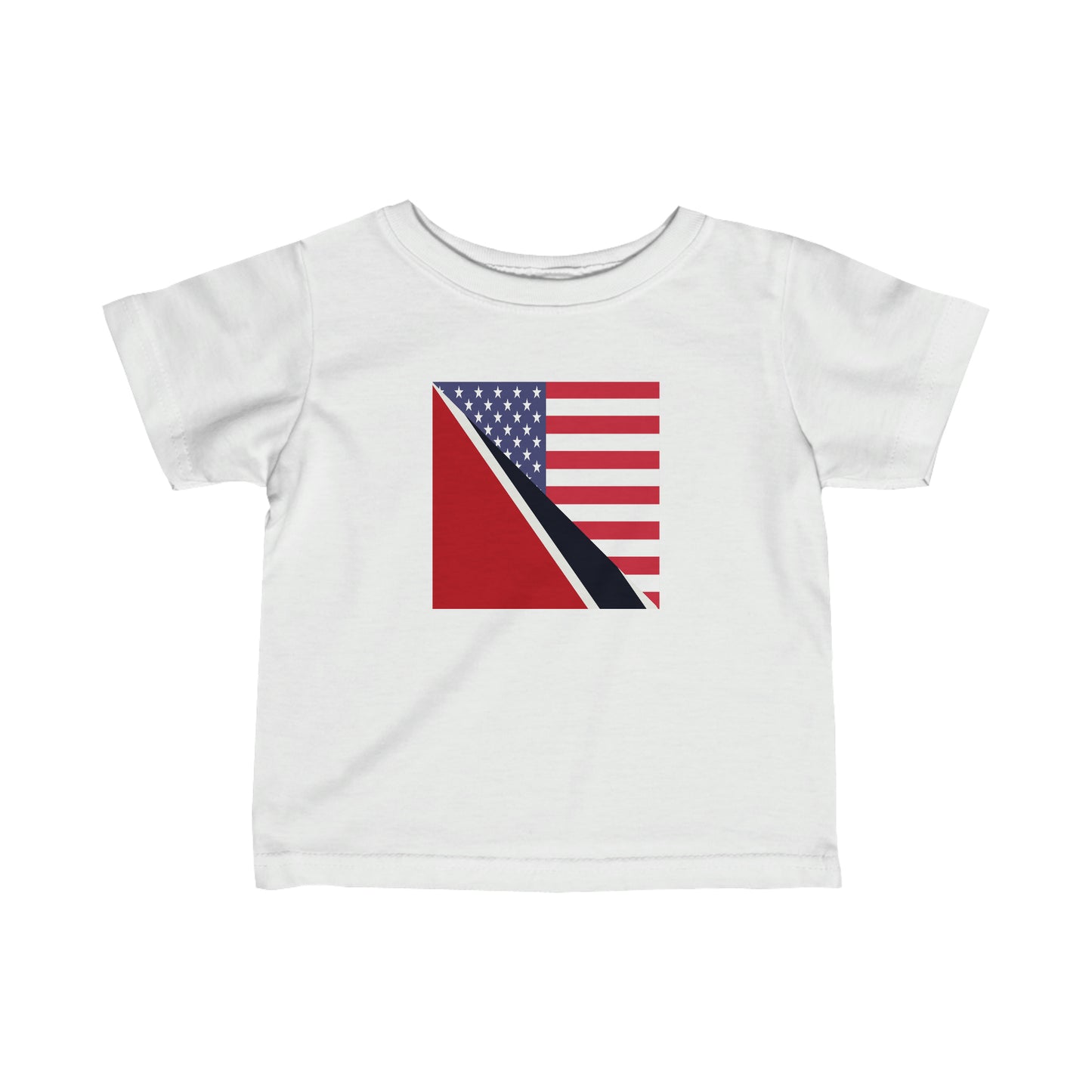 Infant Trinidad American Flag Trini USA Toddler Tee Shirt