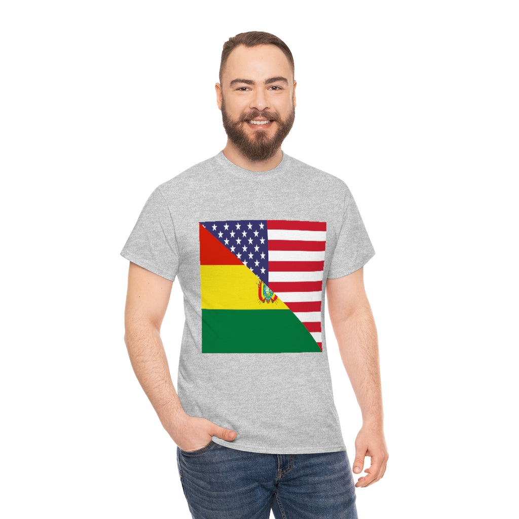 Bolivia American Flag Tee Shirt | Bolivian USA Tshirt