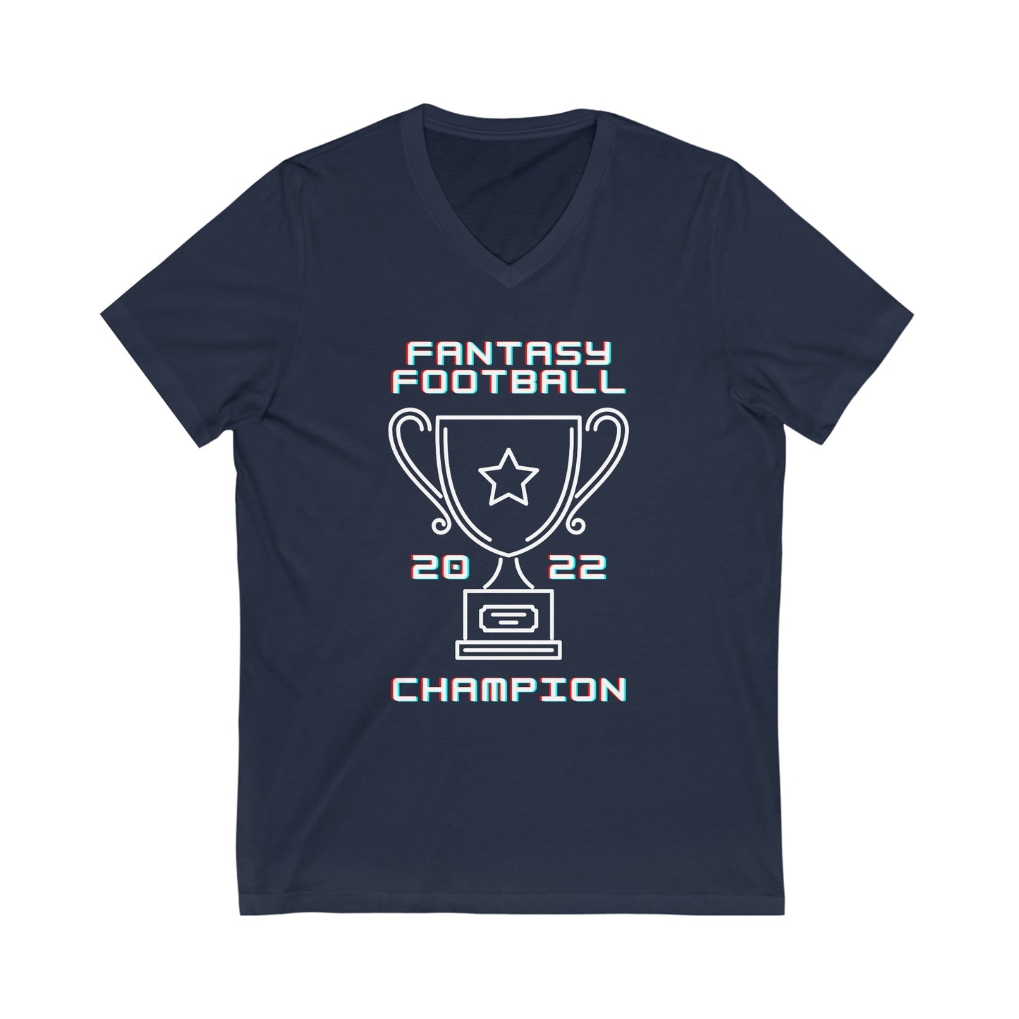 Fantasy Football Champion 2022 V-Neck T-Shirt | Unisex Vee Shirt