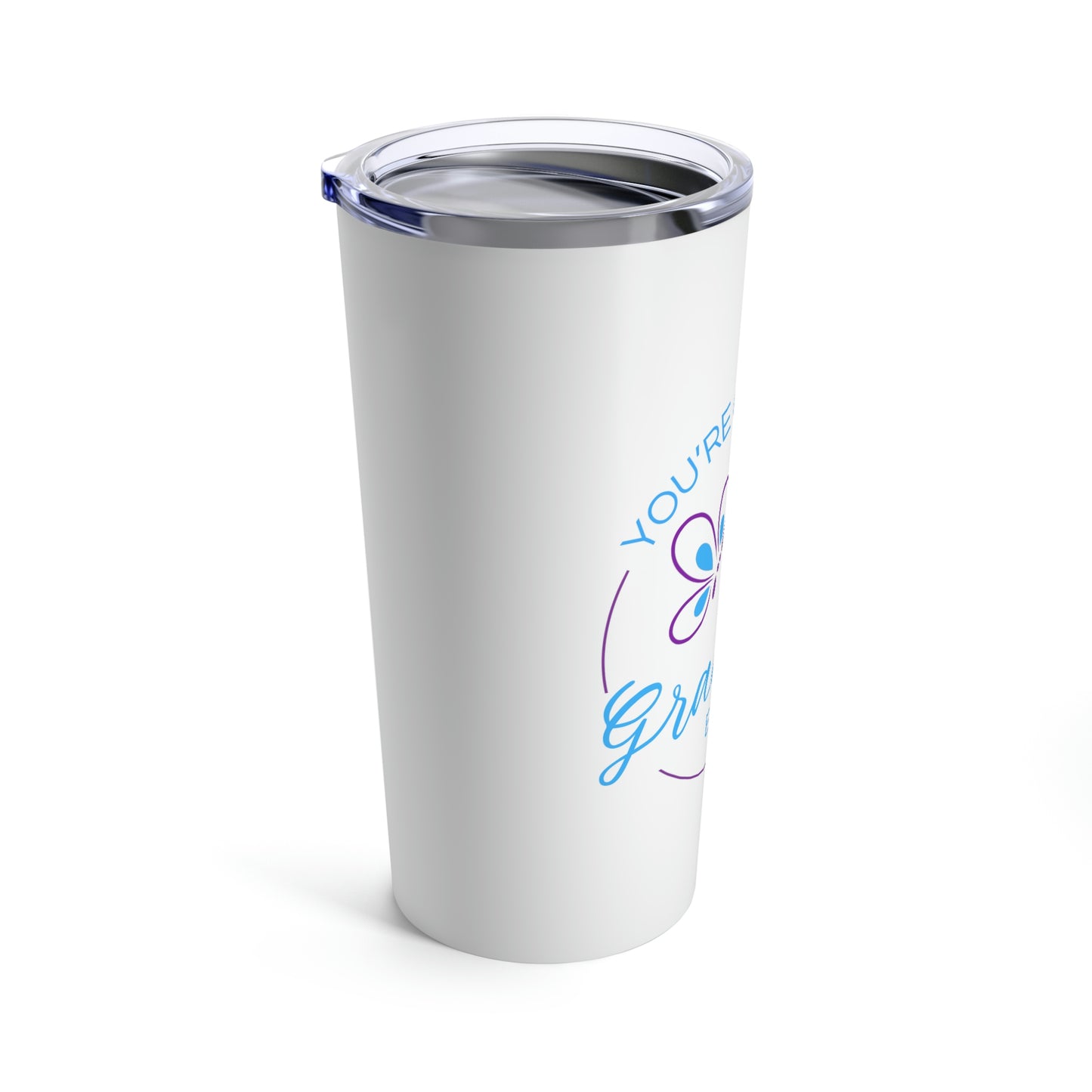 New Grandma Gift Mothers Day Best Grandmother Blue Tumbler 20oz Beverage Container