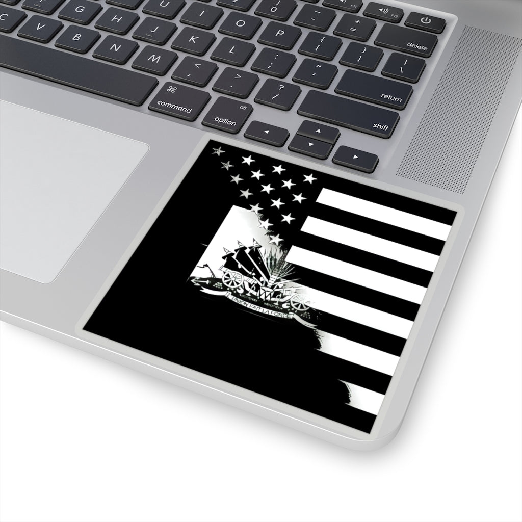 B&W Haitian-American Sticker