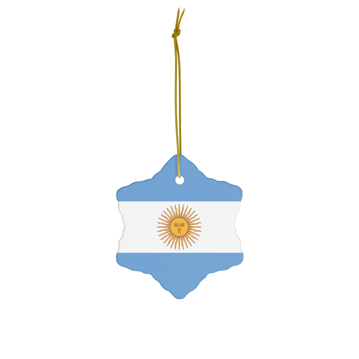 Argentina Flag Ceramic Ornaments | Argentinian Christmas Tree