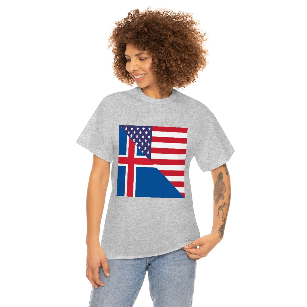 Iceland American Flag Tee Shirt | Icelander USA Tshirt