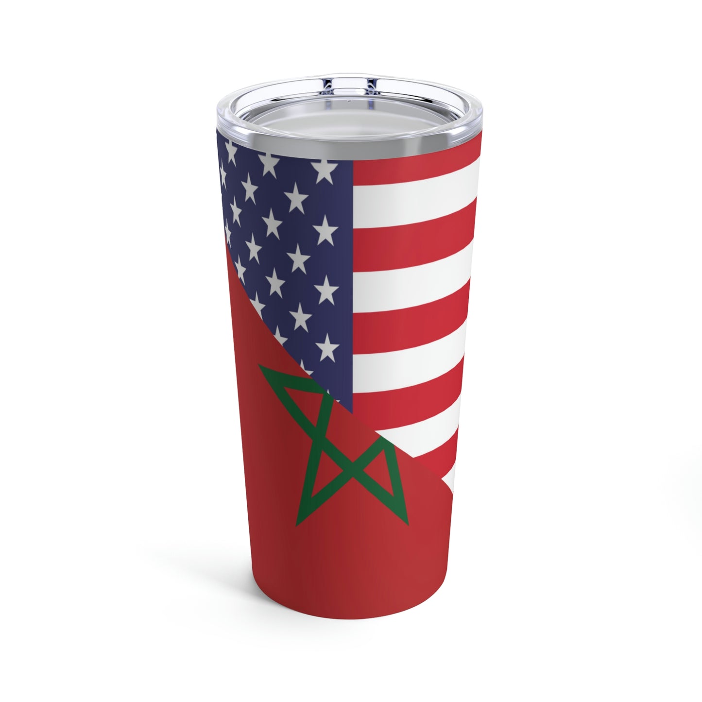 Moroccan American Flag Morocco USA Tumbler 20oz