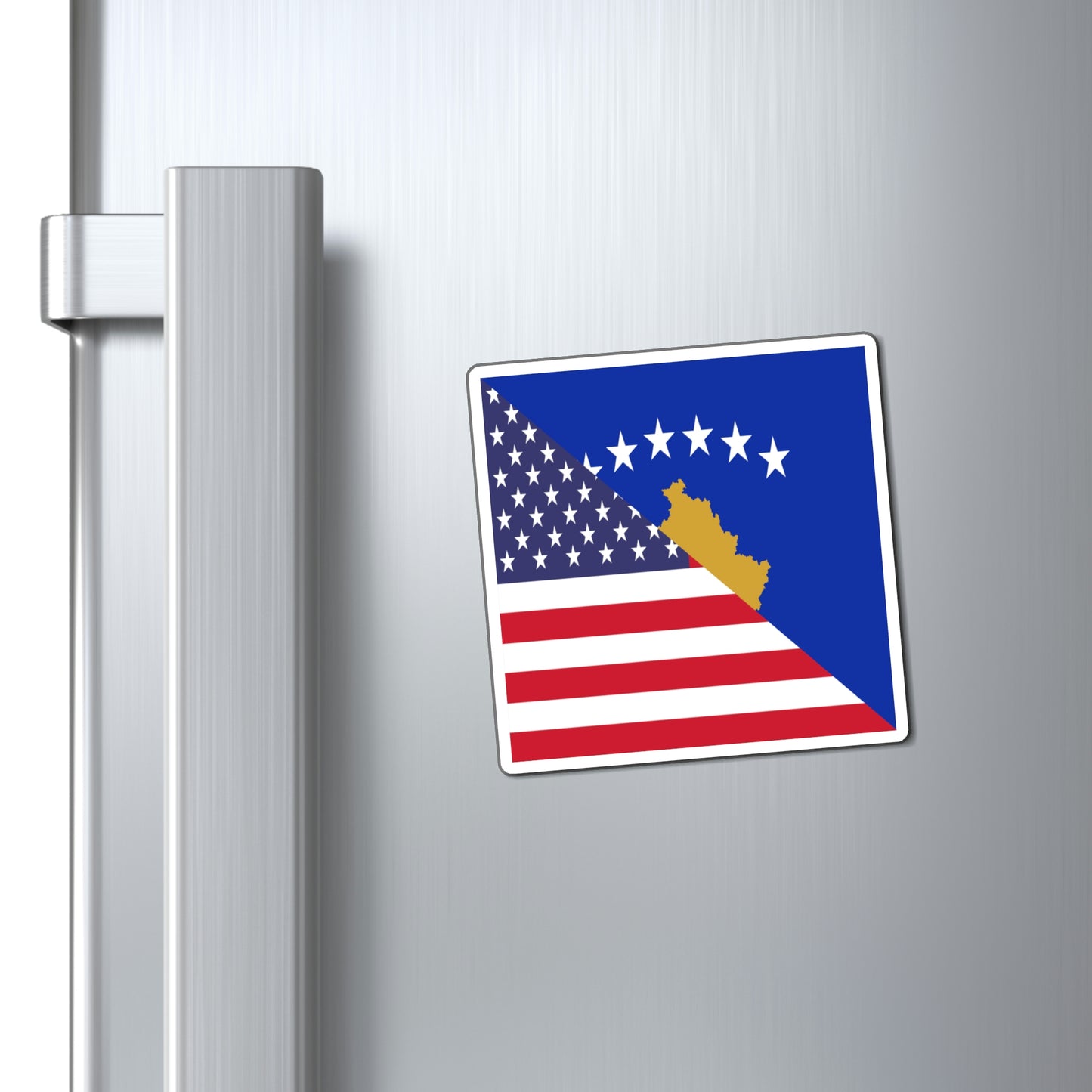 Kosovo American Flag Kosovar Magnet