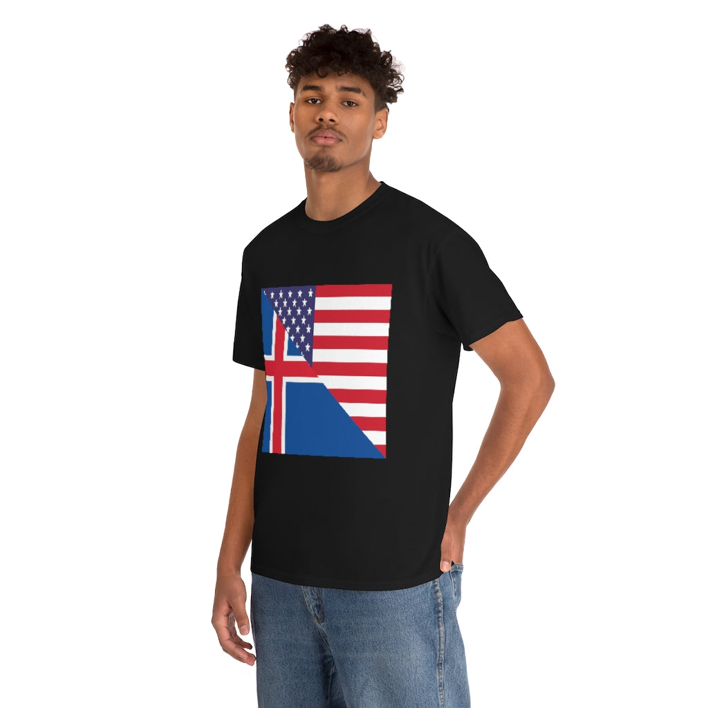 Iceland American Flag Tee Shirt | Icelander USA Tshirt