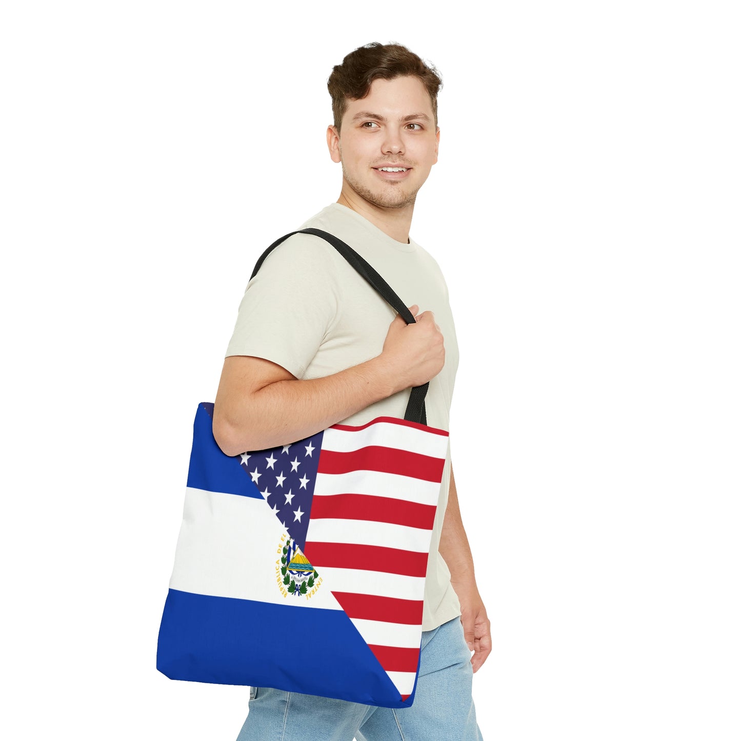 El Salvador American Flag USA Tote Bag | Shoulder Bag