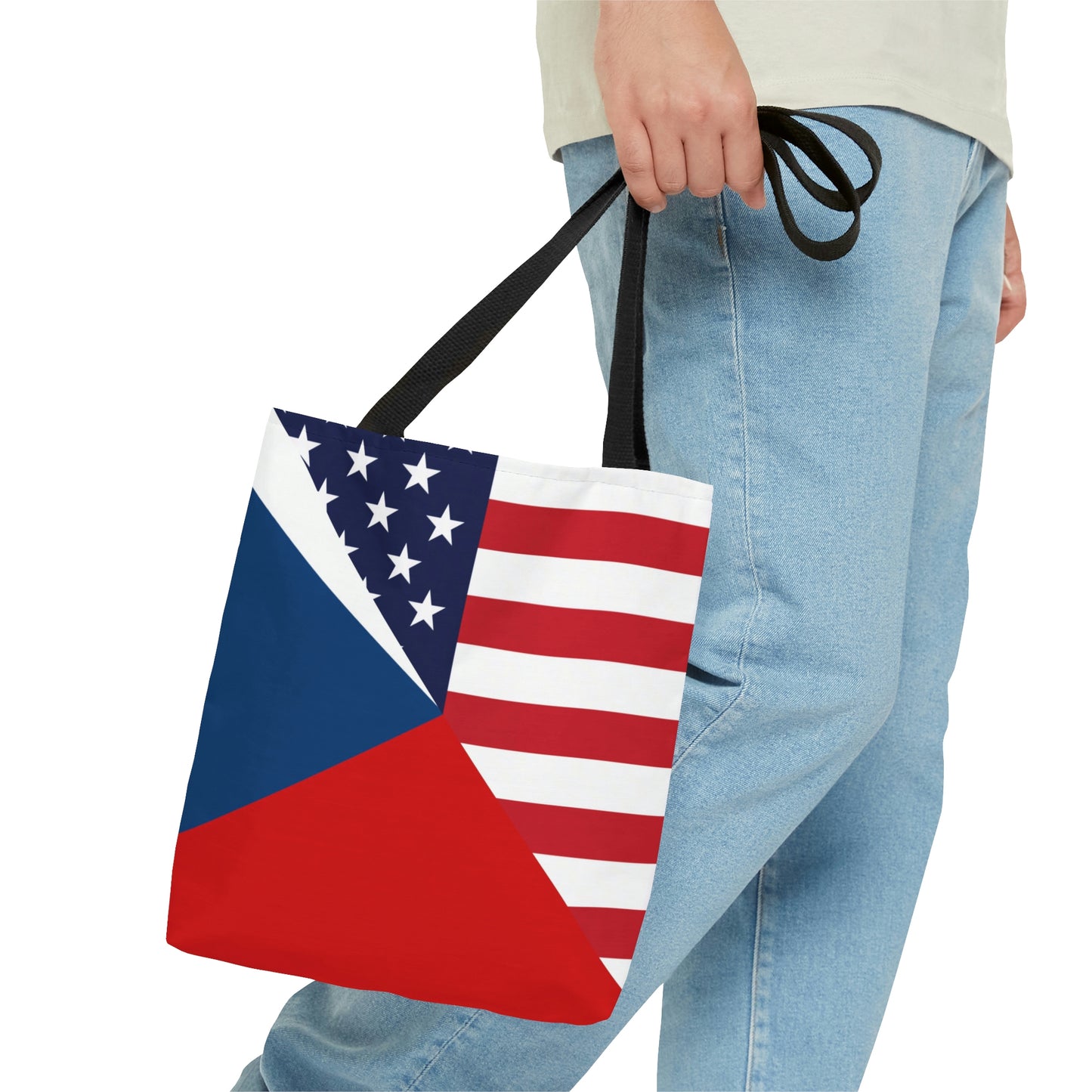 Czech Republic American Flag Czechia USA  Tote Bag | Shoulder Bag