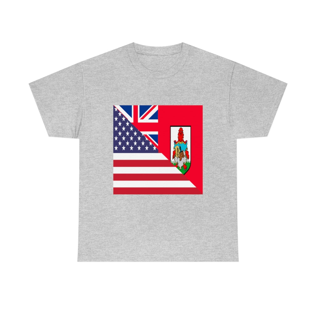 Bermudan American Flag Tee Shirt | Bermuda USA Tshirt