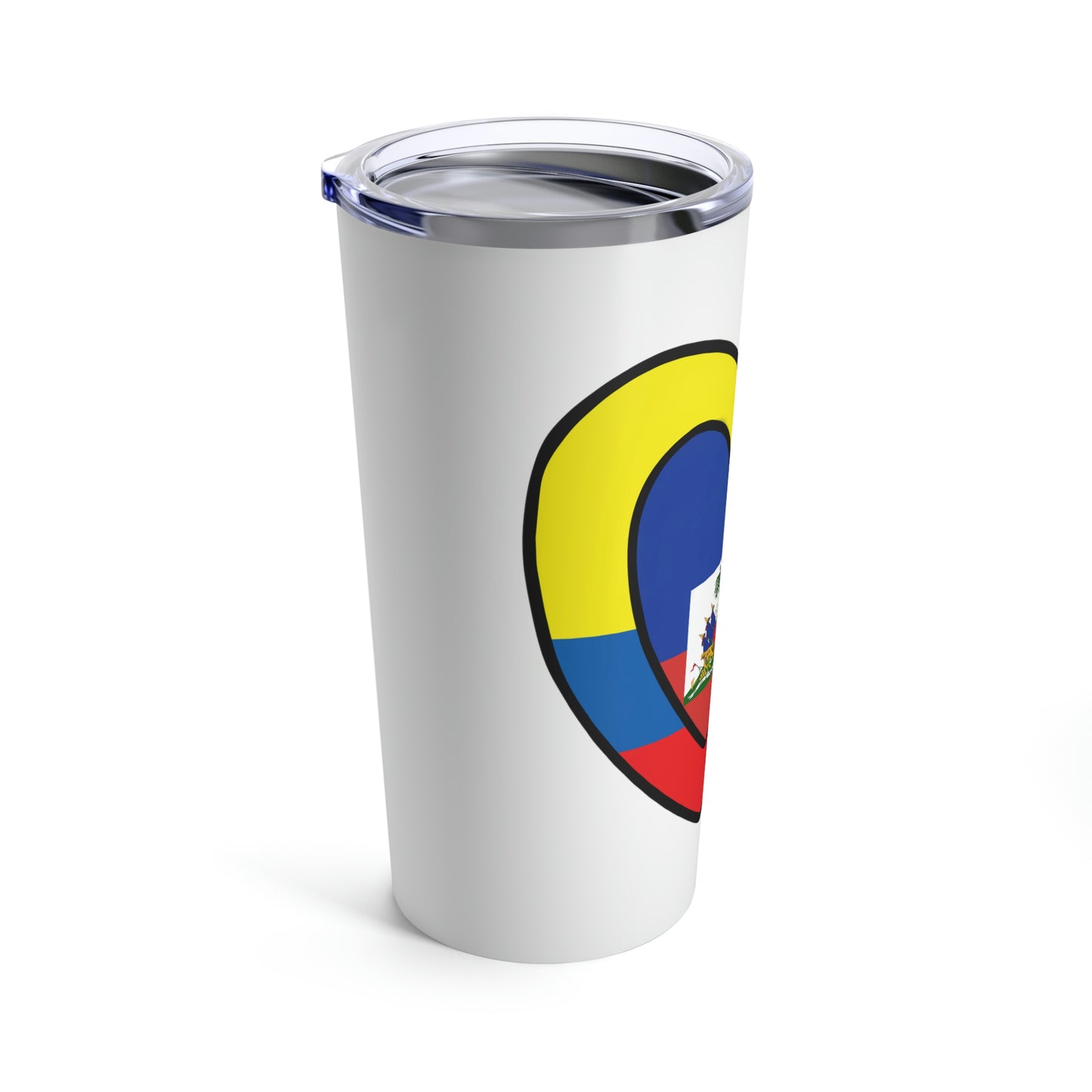 Colombian Haitian Flag Inner Heart Colombia Haiti  Tumbler 20oz