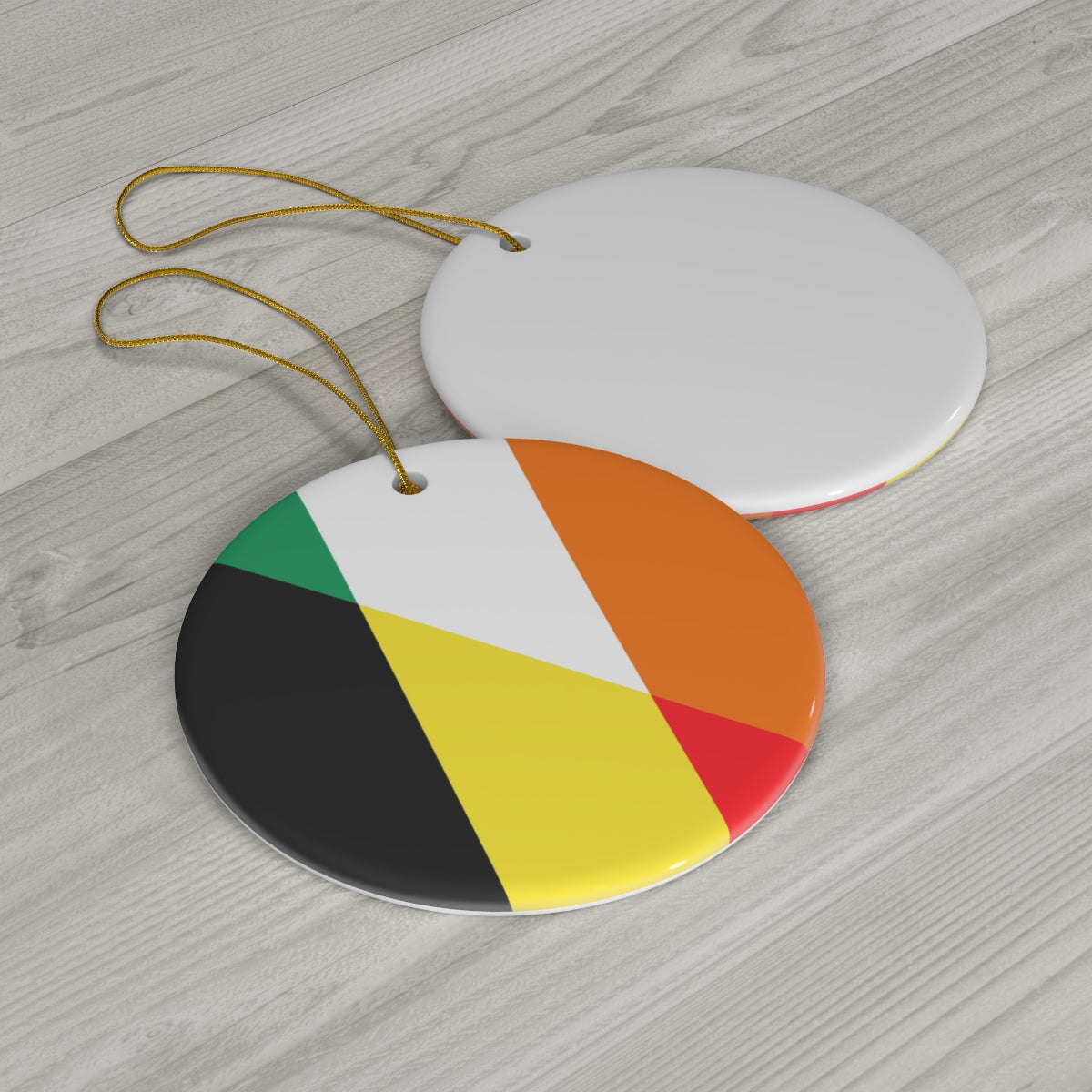 Irish German Flag Ceramic Ornaments | Ireland Germany Holiday Christmas Tree