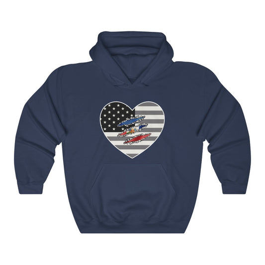 Haitian American At Heart Flag Hoodie  | Haiti USA Men Women Pullover